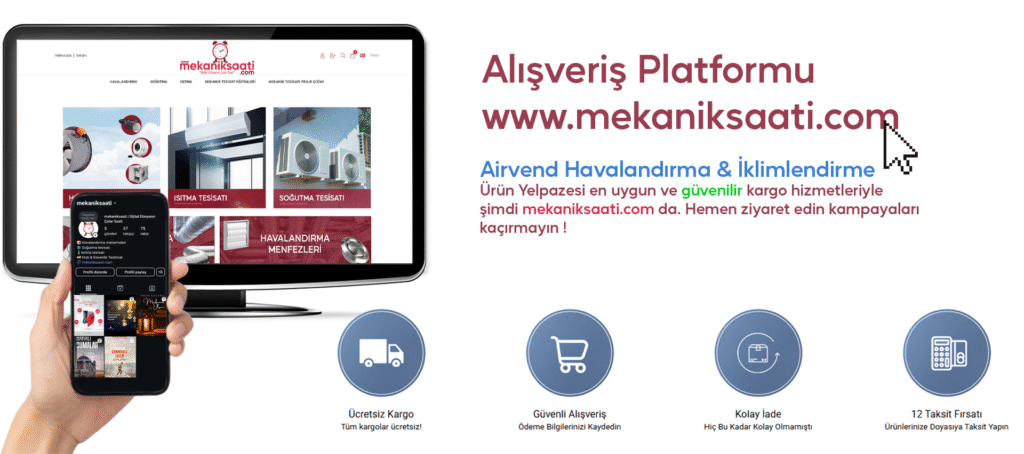 mekaniksaati - En İyi Havalandırma Tesisatı E-Ticaret Platformu
